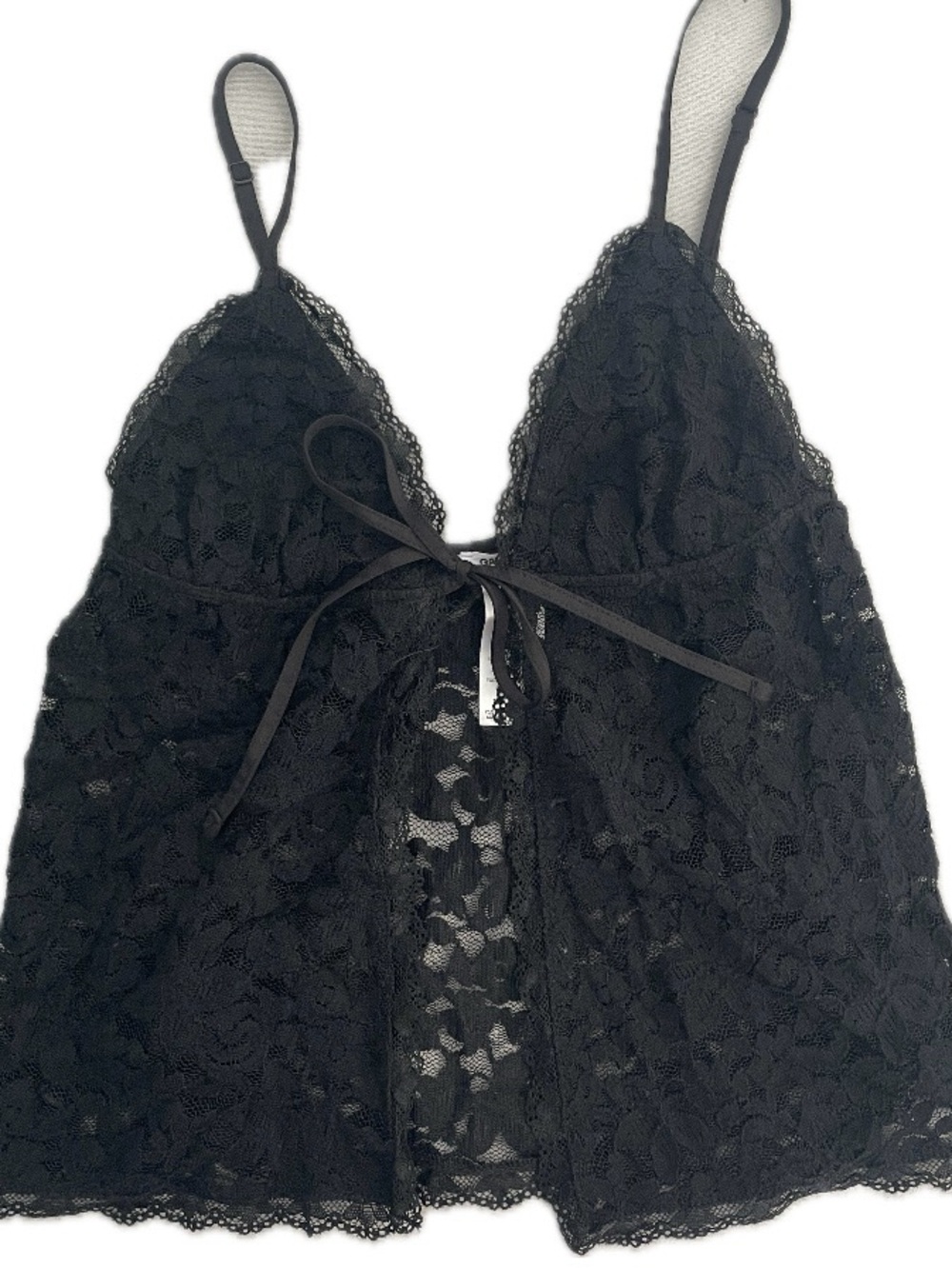 ✰ Garage Black Lace Tie-Front Camisole ✰